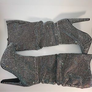 Steve Madden Crushing crystal/rhinestone sparkly boots - 7.5